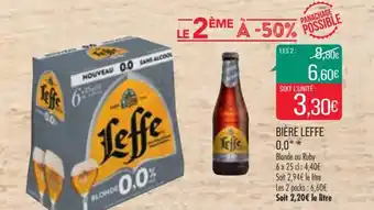 Match Bière LEFFE 0,0 offre