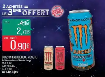 Match Boisson énergétique MONSTER offre
