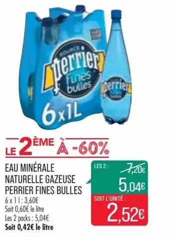 Match Eau minérale naturelle gazeuse PERRIER fines bulles offre