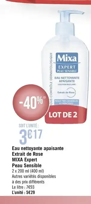 Eau nettoyante apaisante Extrait de Rose