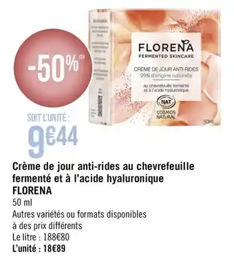 Géant Casino Crème de jour anti-rides au chevrefeuille offre