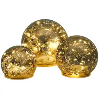 Action Lampes sphériques en verre avec lampes led offre