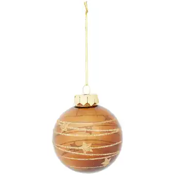 Boule de noël en plastique avec des rayures pailletées