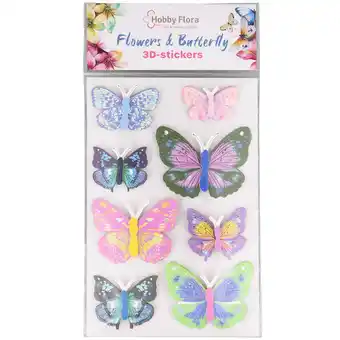 Action Autocollants papillons et fleurs hobby flora offre