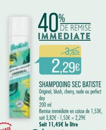 Match Shampooing Sec Batiste offre