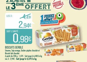 Match Biscuits Gerble offre