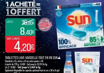 Match Tablettes Lave-Vaisselle Tout en Un Sun offre