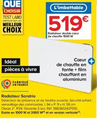 Castorama Radiateur Sondrio offre