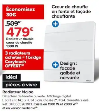 Castorama Radiateur Malao offre