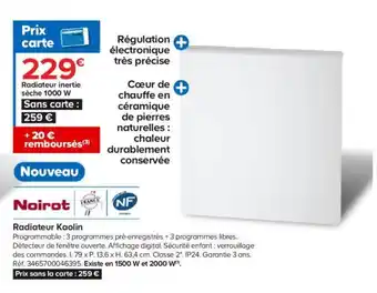 Castorama Radiateur Kaolin offre