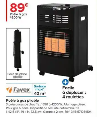Castorama Poêle à Gaz Pliable offre