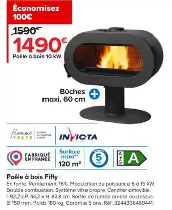 Castorama Poêle à Bois Fifty offre