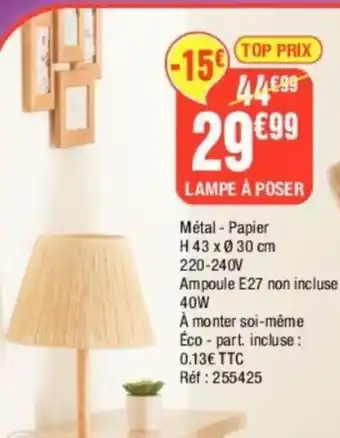 La Foir'Fouille Lampe à Poser offre