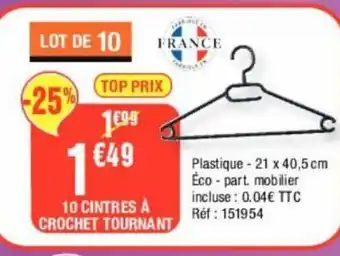 La Foir'Fouille 10 Cintres à Crochet Tournant offre