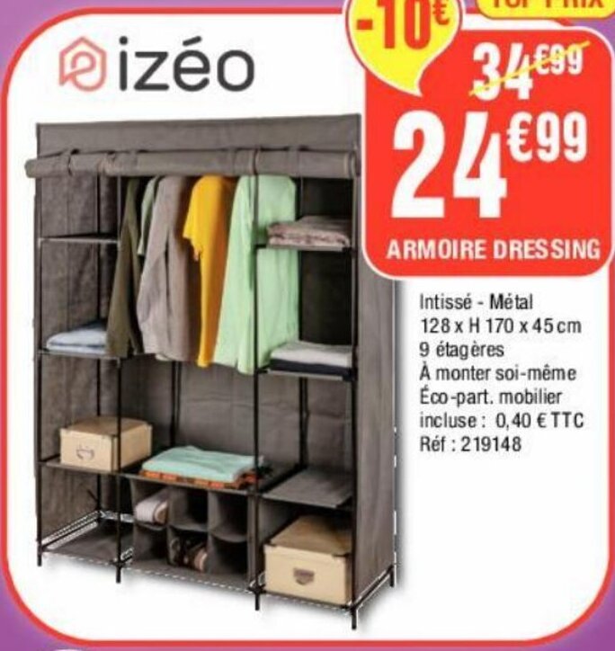 Promo Armoire Dressing chez La Foir'Fouille