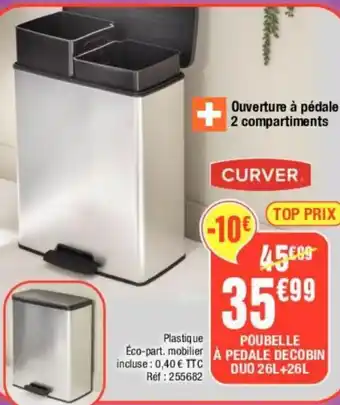 La Foir'Fouille Poubelle à Pedale Decobin Duo 26L+26L offre