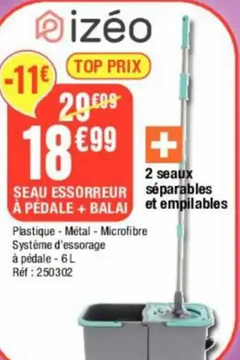 La Foir'Fouille Seau Essorreur à Pédale + Balai offre