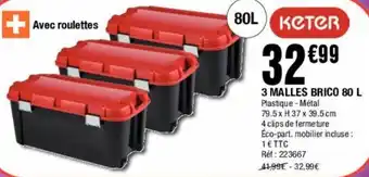 La Foir'Fouille 3 Malles Brico 80 L offre