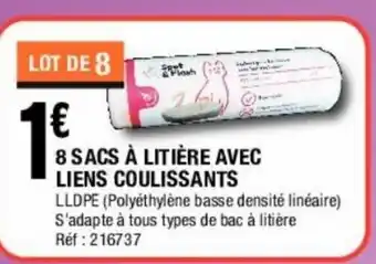 La Foir'Fouille 8 Sacs à Litière Avec Liens Coulissants offre