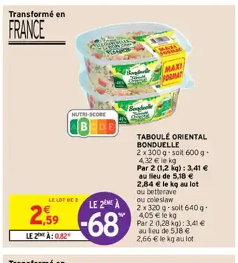 Taboulé Oriental Bonduelle