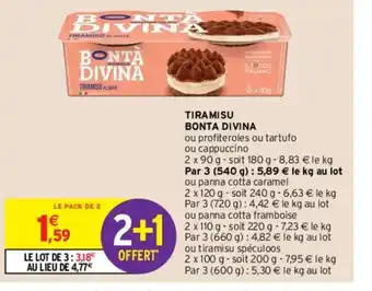 Intermarché Tiramisu Bonta Divina offre