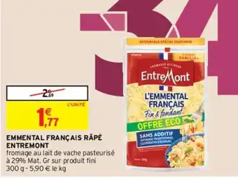Intermarché Emmental Français râpé Entremont offre