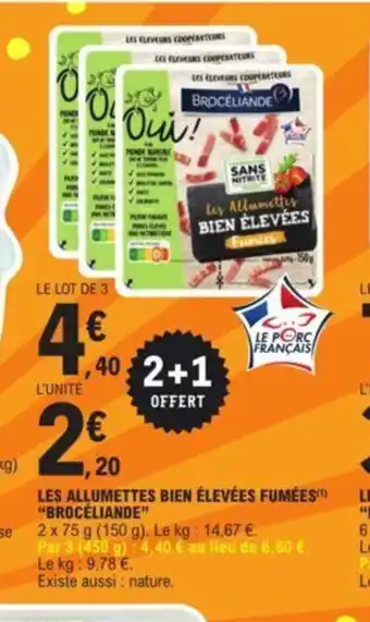 E.Leclerc Les Allumettes Bien élevées Fumées Broceliande offre