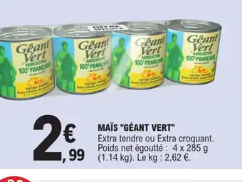 E.Leclerc Maïs Géant Vert offre