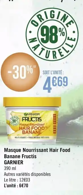 Géant Casino Masque Nourrissant Hair Food offre