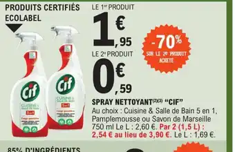 E.Leclerc Spray Nettoyant Cif offre