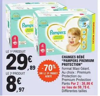 E.Leclerc Changes Bébé Pampers Premium Protection offre