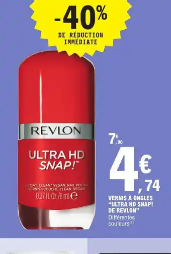E.Leclerc Vernis à Ongles Ultra HD Snap de Revlon offre