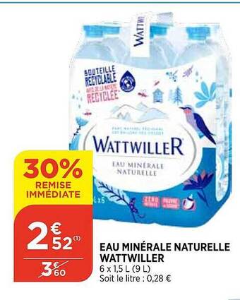 Maximarché Eau minérale naturelle wattwiller offre