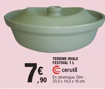 E.Leclerc Terrine Ovale Festival 1L offre
