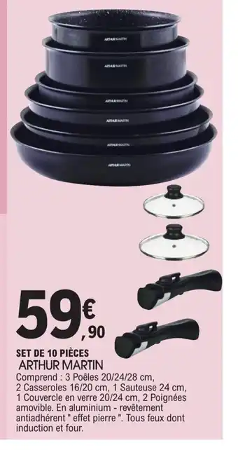 E.Leclerc Set de 10 Pièces offre