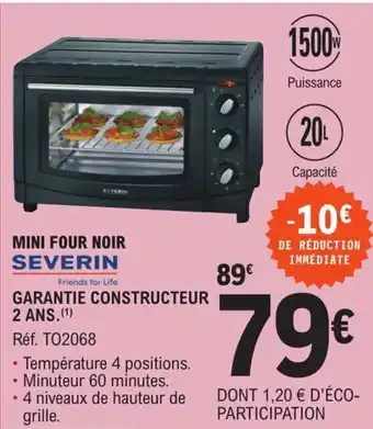 E.Leclerc Mini Four Noir offre