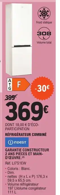 E.Leclerc Réfrigérateur combiné offre
