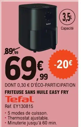E.Leclerc Tefa Friteuse Sans Huile Easy Fry offre