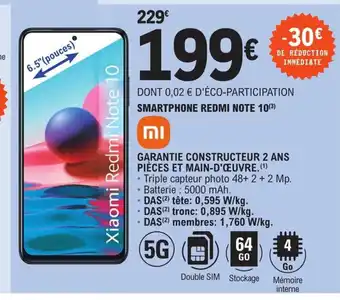 E.Leclerc Smartphone Redmi Note 10 offre