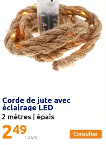Action Corde de Jute Avec éclairage Led offre