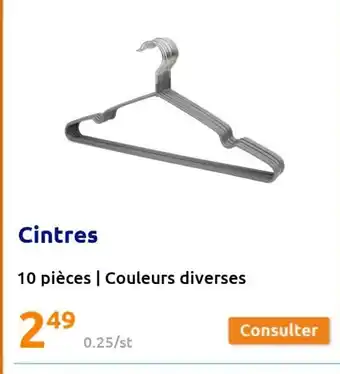 Action Cintres 10 Pièces offre