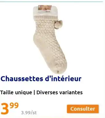 Action Chaussettes d'Intérieur offre