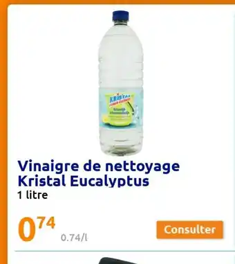 Action Vinaigre de Nettoyage Kristal Eucalyptus 1litre offre