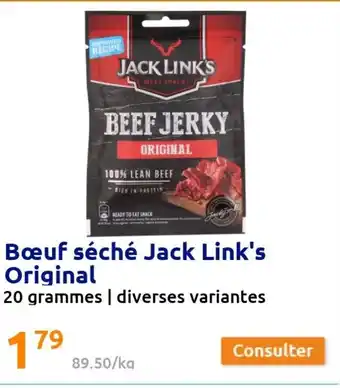 Action Bœuf Séché Jack Link's Original offre