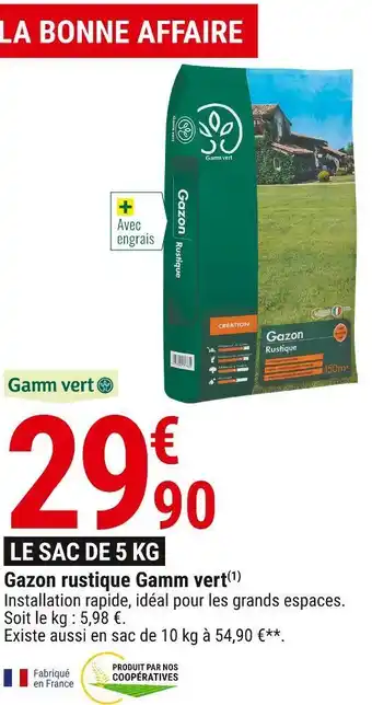 Gamm vert Gamm vert gazon rustique offre