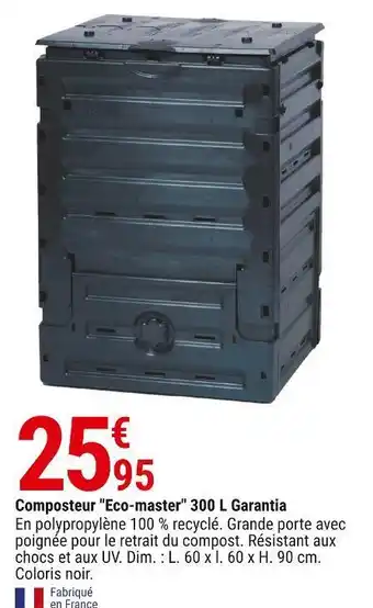 Gamm vert Composteur "eco-master" 300 l garantia offre