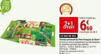 Gamm vert Or brun terreau universel du père françois offre