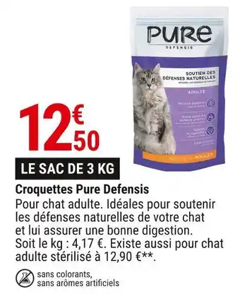 Gamm vert Pure defensis croquettes offre