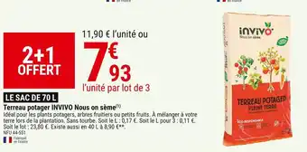 Gamm vert Invivo nous on sème terreau potager offre