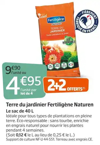 Jardiland Fertiligène terre du jardinier naturen offre
